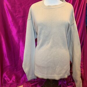 Gary Player size XL 100% cotton sweater. Beige w brown trim n unique pattern